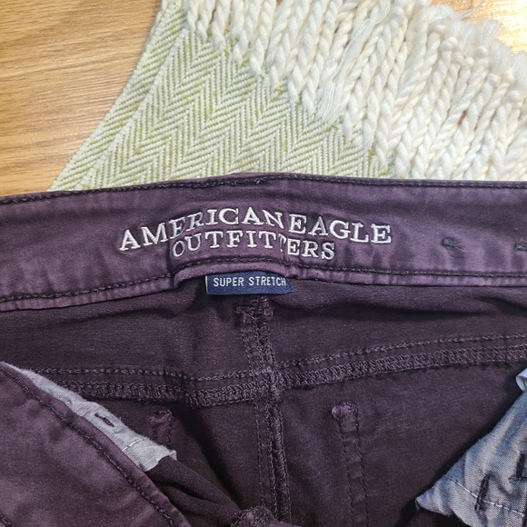 American Eagle Outfitters Women's Super Stretch Sateen Purple Jegging size 4 - Picture 10 of 15